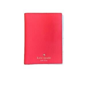Kate Spade-Madison-Passport Holder-Saffiano Leather-Red-Travel Wallet